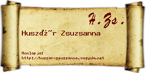 Huszár Zsuzsanna névjegykártya